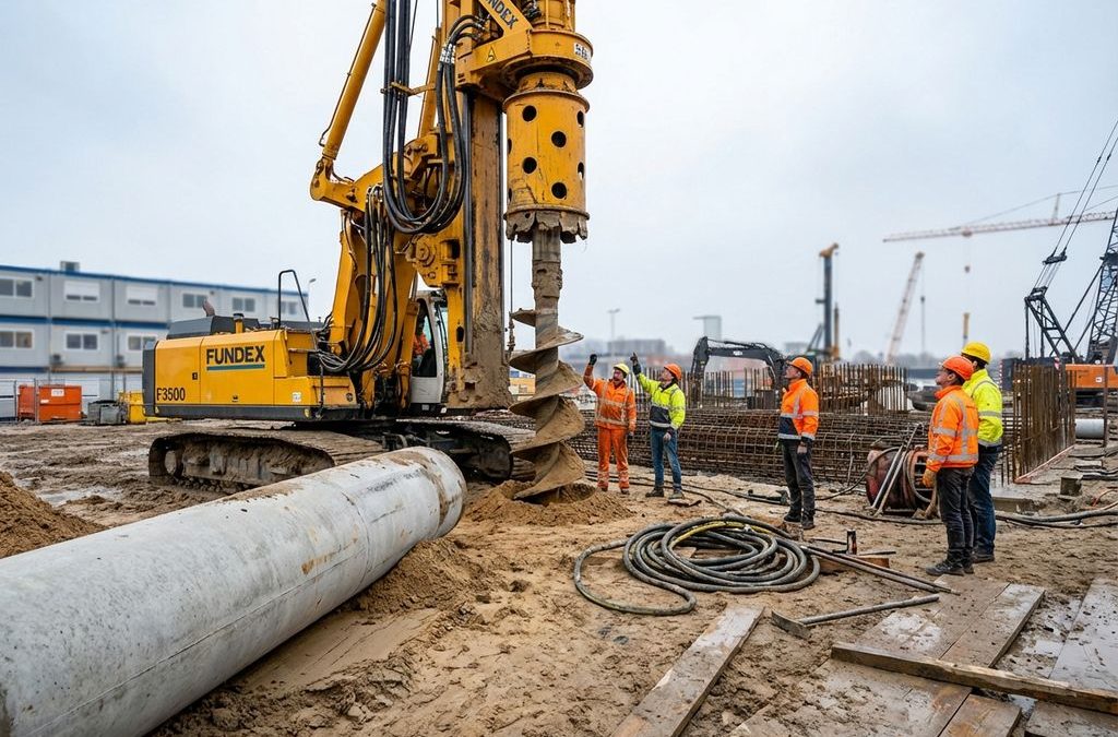 Welke stappen zijn er bij het funderen van een gebouw?